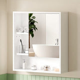 Darrahopens Furniture > Bathroom > Bathroom Cabinets, Cupboards & Storage Cefito Bathroom Mirror Cabinet Mirrored Medicine Adjustable Shelf Wall Mounted 560mm White