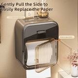 Darrahopens Furniture > Bathroom > Bathroom Cabinets, Cupboards & Storage Latte No-Drill Wall Mounted Toilet Paper Holder with Storage Shelf and Drawer - Waterproof Bathroom Tissue Dispenser for Roll & Face Tissue