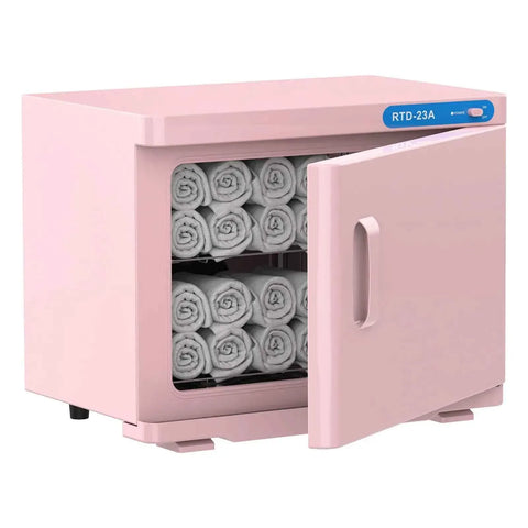 Darrahopens Furniture > Bathroom > Bathroom Cabinets, Cupboards & Storage Pink 23L Hot Towel Warmer Cabinet with UV Sterilizer for Salon and Home Use In Australia - Darrahopens