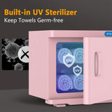 Darrahopens Furniture > Bathroom > Bathroom Cabinets, Cupboards & Storage Pink 23L Hot Towel Warmer Cabinet with UV Sterilizer for Salon and Home Use In Australia - Darrahopens