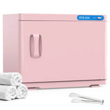 Darrahopens Furniture > Bathroom > Bathroom Cabinets, Cupboards & Storage Pink 23L Hot Towel Warmer Cabinet with UV Sterilizer for Salon and Home Use In Australia - Darrahopens