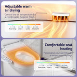 Darrahopens Furniture > Bathroom > Bidets Cefito Electric Bidet Toilet Seat Cover Heated Warm Water Dryer LED Night Light