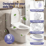 Darrahopens Furniture > Bathroom > Bidets Cefito Electric Bidet Toilet Seat Cover Heated Warm Water Dryer LED Night Light