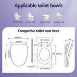 Darrahopens Furniture > Bathroom > Bidets Cefito Electric Bidet Toilet Seat Cover Heated Warm Water Dryer LED Night Light