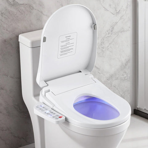 Darrahopens Furniture > Bathroom > Bidets Cefito Electric Bidet Toilet Seat Cover Heated Warm Water Dryer LED Night Light