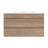 darrahopens Furniture > Bathroom Cefito 900mm Bathroom Vanity Cabinet Wash Basin Unit Sink Storage Wall Mounted Oak White