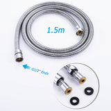 Darrahopens Furniture > Bathroom > Shower Heads & Screens 1.5 Meter High Pressure SUS Smooth Hose Replacement For Hand Held Shower Head