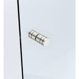 Darrahopens Furniture > Bathroom > Shower Heads & Screens 100cm Frameless Diamond Shower Screen with Channels and SS Hinges - Nickel
