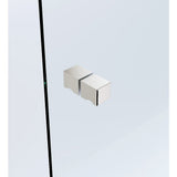 Darrahopens Furniture > Bathroom > Shower Heads & Screens 100cm Frameless Diamond Shower Screen with Nickel Brackets and SS Hinges, Square Knob Handle
