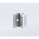 Darrahopens Furniture > Bathroom > Shower Heads & Screens 100cm Wall to Wall Frameless Shower Screen with White Brackets and SS Hinges, Square Knob Handle