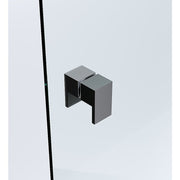 Darrahopens Furniture > Bathroom > Shower Heads & Screens 100x100cm Double Door Corner Shower Screen with Channels and SS Hinges - Black