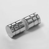 Darrahopens Furniture > Bathroom > Shower Heads & Screens 100x100cm Double Door Corner Shower Screen with Chrome Brackets and SS Hinges, Round Knob Handle