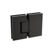Darrahopens Furniture > Bathroom > Shower Heads & Screens 100x120cm Double Door Corner Shower Screen with Black Brackets and SS Hinges, Square double pull Handle