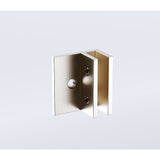 100x200cm Single Shower Glass Screen with Nickel Wall F-Brackets | darrahopens.com.au Premium AU Stock