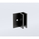 Darrahopens Furniture > Bathroom > Shower Heads & Screens 100x70cm Corner Frameless Shower Screen with Black Brackets and Brass Hinges, Square Double Pull Handle