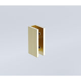 Darrahopens Furniture > Bathroom > Shower Heads & Screens 100x70cm Corner Frameless Shower Screen with Gold Brackets and SS Hinges, Square Knob Handle