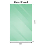 Darrahopens Furniture > Bathroom > Shower Heads & Screens 100x80cm Corner Frameless Shower Screen with Gold Brackets and SS Hinges, Square Double Pull Handle