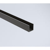 Darrahopens Furniture > Bathroom > Shower Heads & Screens 100x90cm Corner Frameless Shower Screen with Black Channel and SS Hinges, Square Double Pull Handle