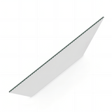 Darrahopens Furniture > Bathroom > Shower Heads & Screens 110cm Reeded Single Shower Glass Screen with Nickel F-brackets & Square Pole