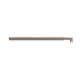 Darrahopens Furniture > Bathroom > Shower Heads & Screens 110cm Reeded Single Shower Glass Screen with Nickel F-brackets & Square Pole