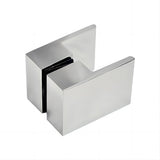 Darrahopens Furniture > Bathroom > Shower Heads & Screens 110cm Wall to Wall Frameless Shower Screen with Chrome Channel and SS Hinges , Square Double Pull Handle