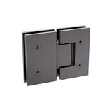 Darrahopens Furniture > Bathroom > Shower Heads & Screens 110cm Wall to Wall Frameless Shower Screen with Gunmetal Brackets and SS Hinges, Round Handle
