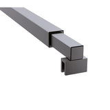 Darrahopens Furniture > Bathroom > Shower Heads & Screens 110x200cm Single Shower Glass Screen with Gunmetal U-brackets & Square Pole