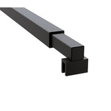 Darrahopens Furniture > Bathroom > Shower Heads & Screens 110x210cm Single Shower Glass Screen with Black U-brackets & Square Pole