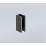 Darrahopens Furniture > Bathroom > Shower Heads & Screens 110x210cm Single Shower Glass Screen with Black U-brackets & Square Pole