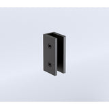 Darrahopens Furniture > Bathroom > Shower Heads & Screens 110x210cm Single Shower Glass Screen with Black U-brackets & Square Pole