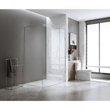 Darrahopens Furniture > Bathroom > Shower Heads & Screens 110x210cm Single Shower Glass Screen with Gunmetal Wall F-Brackets
