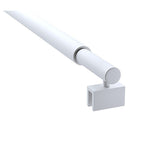 Darrahopens Furniture > Bathroom > Shower Heads & Screens 110x210cm Single Shower Glass Screen with White U-brackets & Round Pole