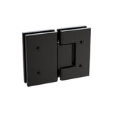 Darrahopens Furniture > Bathroom > Shower Heads & Screens 110x80cm Corner Frameless Shower Screen with Black Channel and SS Hinges, Square Double Pull Handle