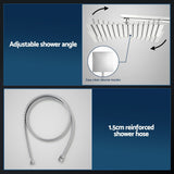12" Rain Shower Head Set with 3-Mode Handheld Brass High Pressure WELS Chrome | darrahopens.com.au Premium AU Stock