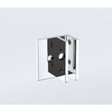 Darrahopens Furniture > Bathroom > Shower Heads & Screens 120cm Reeded Single Shower Glass Screen with Chrome Wall F-Brackets