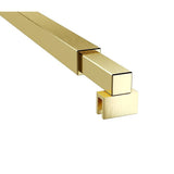 Darrahopens Furniture > Bathroom > Shower Heads & Screens 120cm Reeded Single Shower Glass Screen with Gold Wall Channel & Square Pole