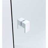 Darrahopens Furniture > Bathroom > Shower Heads & Screens 120cm Wall to Wall Frameless Shower Screen with Chrome Channel and Brass Hinges , Square Double Pull Handle
