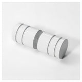 Darrahopens Furniture > Bathroom > Shower Heads & Screens 120cm Wall to Wall Frameless Shower Screen with White Channel and SS Hinges , Round Knob Handle