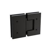 Darrahopens Furniture > Bathroom > Shower Heads & Screens 120x100cm Corner Frameless Shower Screen with Black Brackets and SS Hinges, Square Double Pull Handle