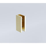 Darrahopens Furniture > Bathroom > Shower Heads & Screens 120x110cm Corner Frameless Shower Screen with Gold Brackets and SS Hinges, Square Double Pull Handle