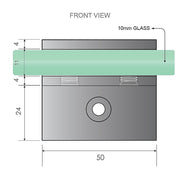 Darrahopens Furniture > Bathroom > Shower Heads & Screens 120x210cm Single Shower Glass Screen with Black Wall F-Brackets