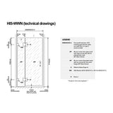 Darrahopens Furniture > Bathroom > Shower Heads & Screens 120x80cm Corner Frameless Shower Screen with Black Brackets and SS Hinges, Square Double Pull Handle