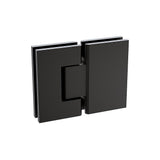 Darrahopens Furniture > Bathroom > Shower Heads & Screens 120x80cm Corner Frameless Shower Screen with Black Channel and SS Hinges, Square Double Pull Handle