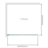 Darrahopens Furniture > Bathroom > Shower Heads & Screens 120x90cm Corner Frameless Shower Screen with Chrome Channel and SS Hinges, Square Knob Handle