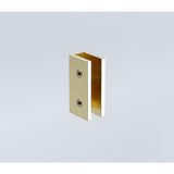Darrahopens Furniture > Bathroom > Shower Heads & Screens 120x90cm Corner Frameless Shower Screen with Gold Brackets and SS Hinges, Square Double Pull Handle