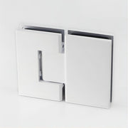 Darrahopens Furniture > Bathroom > Shower Heads & Screens 120x90cm Corner Frameless Shower Screen with White Brackets and Brass Hinges, Round Handle