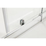 Darrahopens Furniture > Bathroom > Shower Heads & Screens 150mm Adjustable (2000x800mm) Single Door Corner Sliding Glass Shower Screen in Chrome