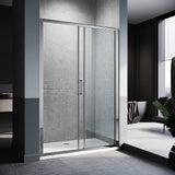 Darrahopens Furniture > Bathroom > Shower Heads & Screens 155-170cm Adjustable Wall to Wall Sliding Glass Shower Door in Chrome