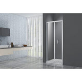 Darrahopens Furniture > Bathroom > Shower Heads & Screens 155-170cm Adjustable Wall to Wall Sliding Glass Shower Door in Chrome