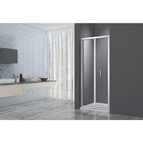 Darrahopens Furniture > Bathroom > Shower Heads & Screens 155-170cm Adjustable Wall to Wall Sliding Glass Shower Door in Chrome